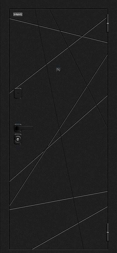 Дверь Граффити-5/SBlack Букле черное/Look Art BR6186